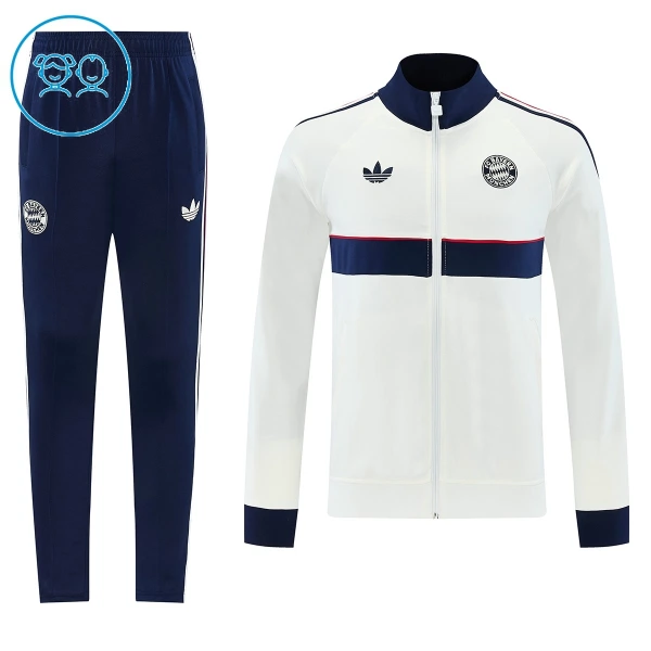 FC Bayern Munich Enfant Ensemble Vestes d'Entraînement 26/27 Blanc FC Bayern Munich Enfant Ensemble Vestes d'Entraînement 26/27 Blanc