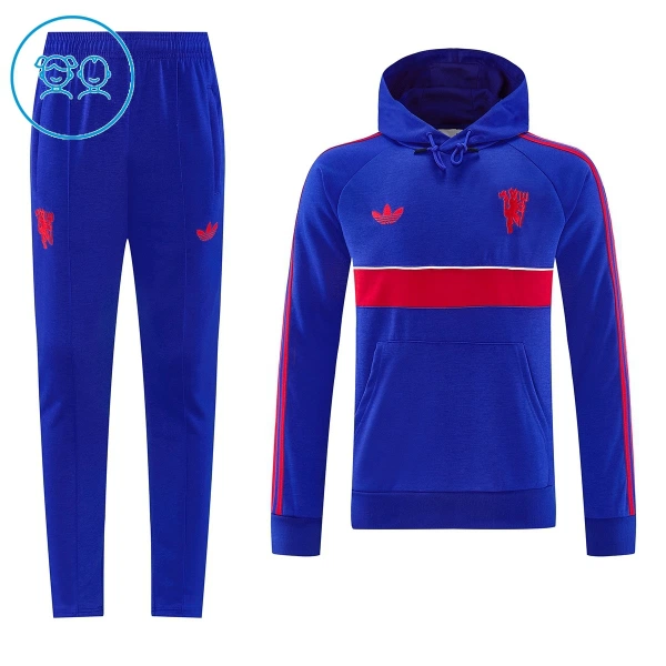 Manchester United Enfant Kit sweat-shirt d'entraînement à capuche 26/27 Bleu Manchester United Enfant Kit sweat-shirt d'entraînement à capuche 26/27 Bleu