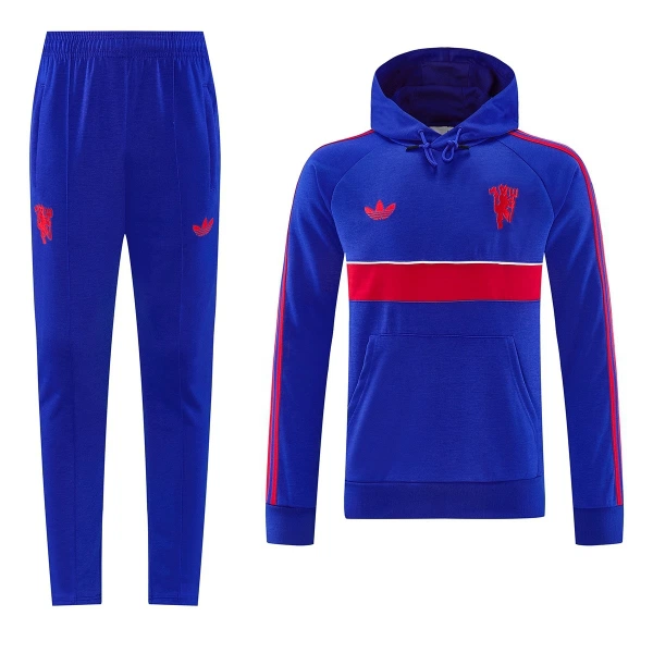 Manchester United Kit sweat-shirt d'entraînement à capuche 26/27 Bleu Manchester United Kit sweat-shirt d'entraînement à capuche 26/27 Bleu