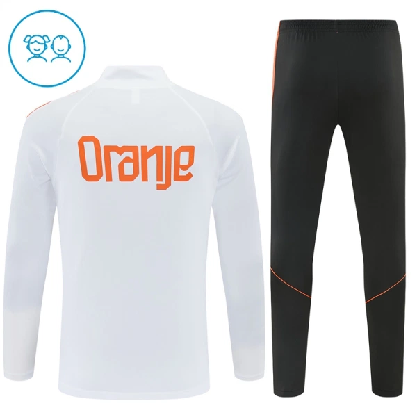 Pays-Bas Enfant Kit de Sweat-shirt d’entraînement 26/27 Blanc