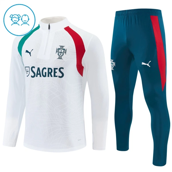 Portugal Enfant Kit de Sweat-shirt d’entraînement 26/27 Blanc Portugal Enfant Kit de Sweat-shirt d’entraînement 26/27 Blanc