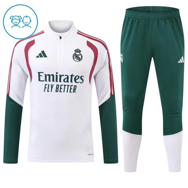 Real Madrid Enfant Kit de Sweat-shirt d’entraînement 26/27 Blanc