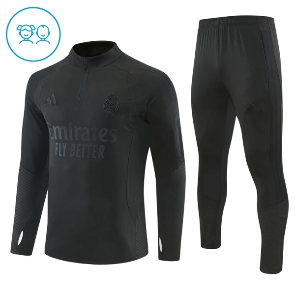 Real Madrid Enfant Kit de Sweat-shirt d’entraînement 26/27 Noir Real Madrid Enfant Kit de Sweat-shirt d’entraînement 26/27 Noir