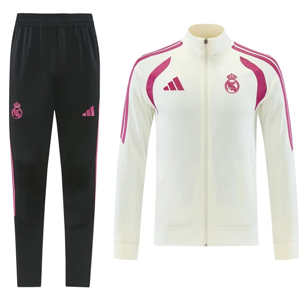 Real Madrid Ensemble Vestes d'Entraînement 26/27 Blanc Real Madrid Ensemble Vestes d'Entraînement 26/27 Blanc