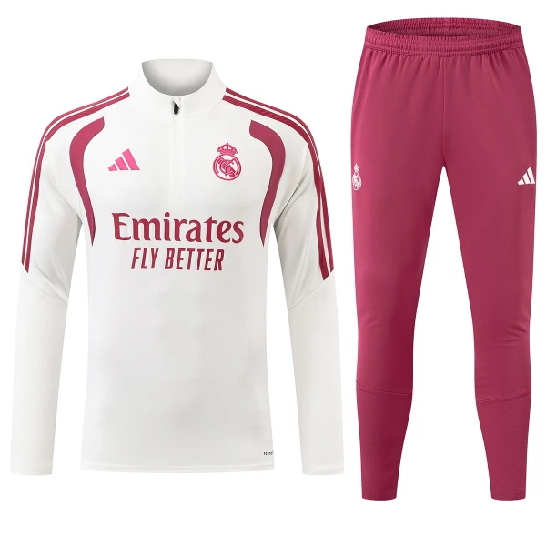 Real Madrid Kit de Sweat-shirt d’entraînement 26/27 Blanc Real Madrid Kit de Sweat-shirt d’entraînement 26/27 Blanc