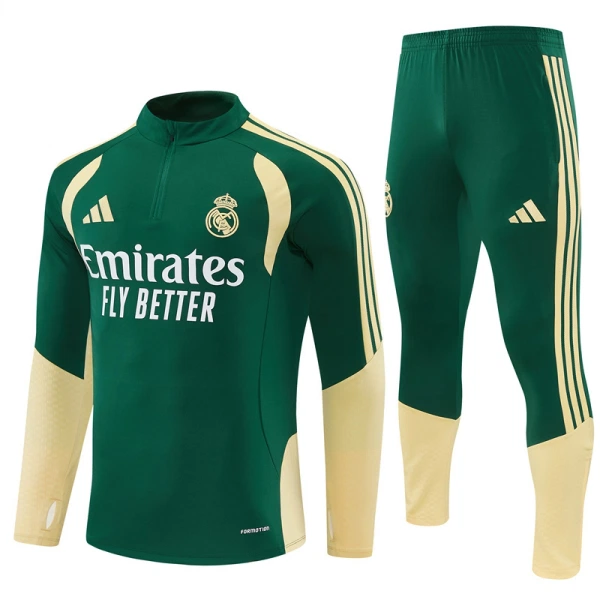 Real Madrid Kit de Sweat-shirt d’entraînement 26/27 Vert Real Madrid Kit de Sweat-shirt d’entraînement 26/27 Vert
