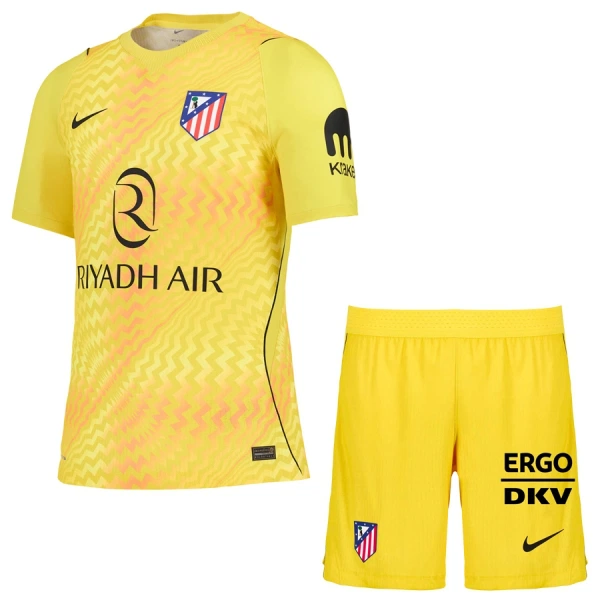 Kit De Football Gardien Atlético Madrid Enfant 26/27 Jaune Kit De Football Gardien Atlético Madrid Enfant 26/27 Jaune