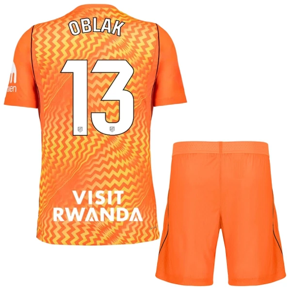 Kit De Football Gardien Atlético Madrid Jan Oblak 13 Enfant 26/27 Orange Kit De Football Gardien Atlético Madrid Jan Oblak 13 Enfant 26/27 Orange