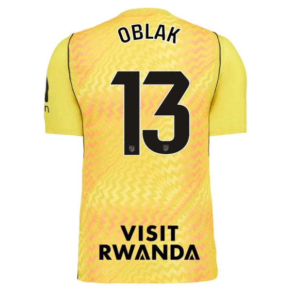 Maillot De Foot Gardien Atlético Madrid Jan Oblak 13 26/27 Jaune