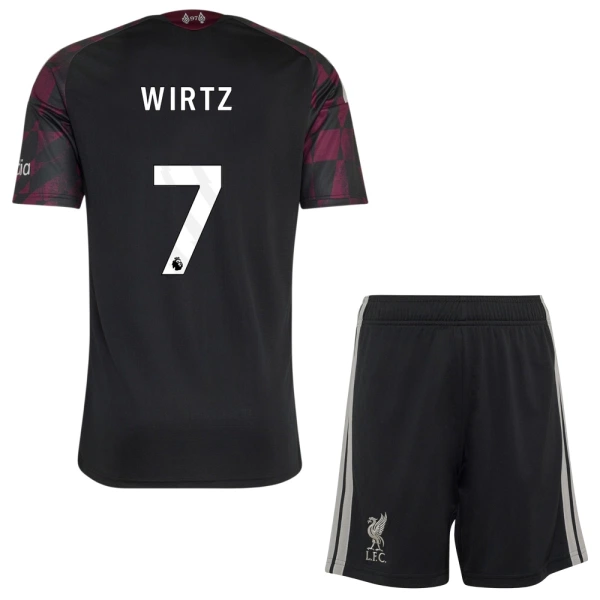 Kit De Football Liverpool Florian Wirtz 7 Enfant Third 26/27 Kit De Football Liverpool Florian Wirtz 7 Enfant Third 26/27